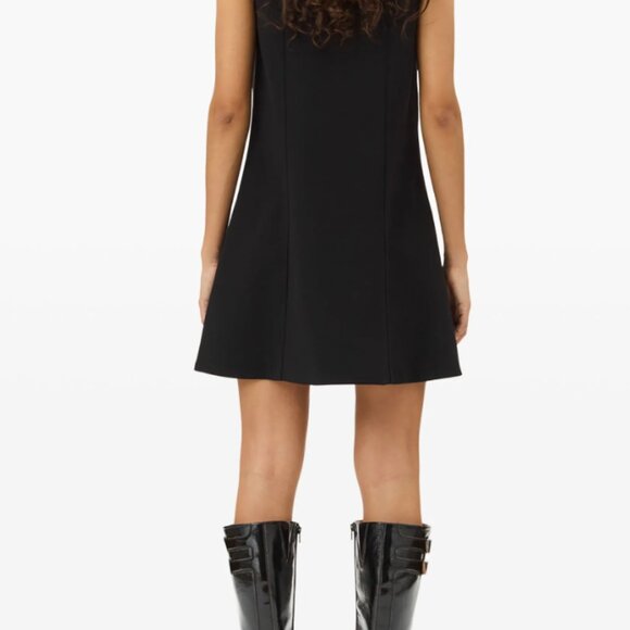 Ganni Bonded Crepe Mini Dress | Black size 44- NWT! - Picture 4 of 6
